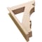 Ekena Millwork 8-in W x 30-in D x 42-in H Balboa Slat Rough Cedar Woodgrain TimberThane Outlooker, Primed Tan OUTUR080X30X42BOA24RCPR - alternate 3